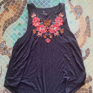 american eagle floral tank